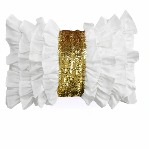 Ruffles rhinestone  detail throw comfy style pillow - Picture 8 of 8